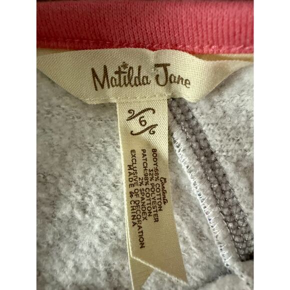 NEW Matilda Jane Make Believe Around Town Woodland Trees Gray Pink Knit Dress 6 - Picture 6 of 8